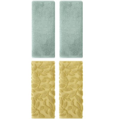 REGALWOVEN 4 Pcs Kitchen Bath Soft Absorbent Hand Towel Set