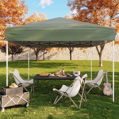 10x10 Heavy Duty Pop Up Canopy, Outdoor Canopy Tent with Portable Bag, 3 Adjustable Height