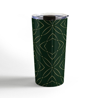 Marta Barragan Camarasa Vintage emerald pattern Travel Mug 20 oz Stainless Steel Travel Mug - Deny Designs