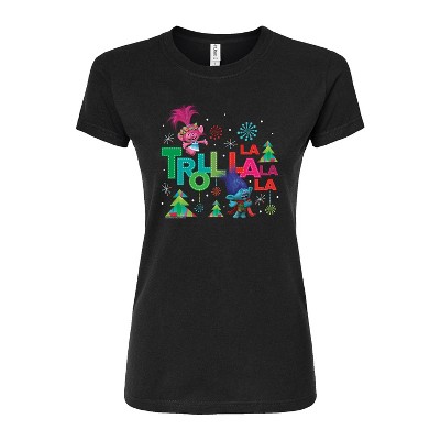 Women's - Trolls - Troll La La La La Branch and Poppy Fitted Graphic T-Shirt