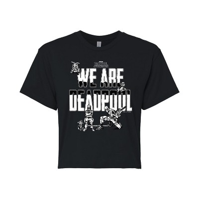 Women's - Marvel - We Are Deadpool Doodles Cropped Graphic T-Shirt