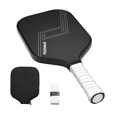 VEVOR Pickleball Paddle, T700 Carbon Fiber Surface & Honeycomb Core, Professional Pickleball Paddle with Increased Power & Control & Spin, Black