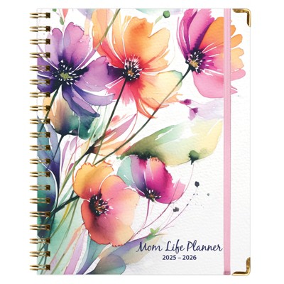Global Printed Products AY 2025-2026 Mom Planner - 8"x10" (Rainbow Floral)