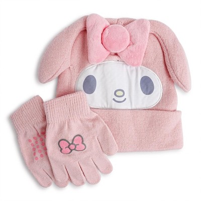 Accessory Innovations Company Sanrio Hello Kitty & Friends My Melody Knit Beanie & Gloves Set
