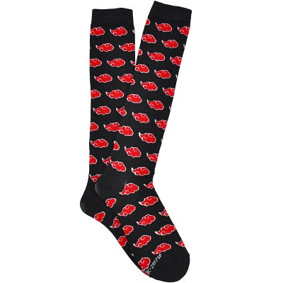 Naruto Shippuden Akatsuki Cloud Print Knee High Socks