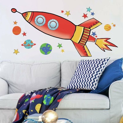 53.25" x 19.4" Rocket Peel and Stick Giant Wall Decal - RoomMates