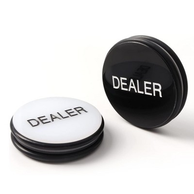GSE Casino Grade Acrylic Poker Dealer Puck – 3" Double-Sided for Texas Hold'em, Tournaments, and Card Games
