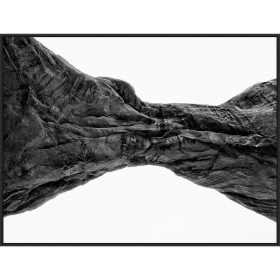 42" x 32" Desert Arches V by Jenna Guthrie Framed Canvas Wall Art Print - Amanti Art: Modern Black & White Decor