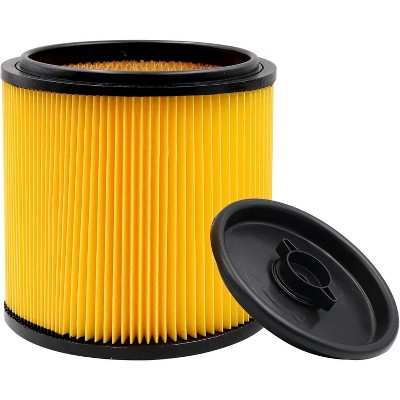 Vacmaster Replacement Standard Dry Cartidge Filter & Retainer Fits Vacmaster 5 to 20 Gallon Wet and Dry Vacuum Cleaner