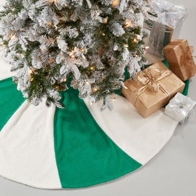 Saro Lifestyle Festive Candy Cane Tree Skirt