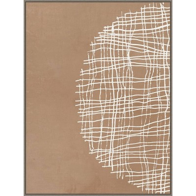 32" x 42" Basket Weave Circle I by Tom Reeves: Modern Abstract Canvas - Amanti Art
