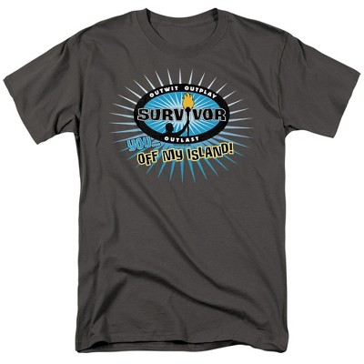 Survivor Off My Island Adult T-Shirt Charcoal