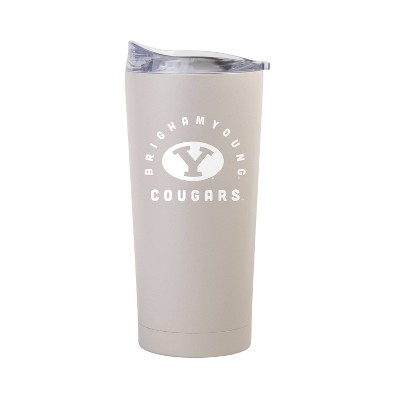 NCAA BYU Cougars Sand Powder Coat Tumbler - 20oz: Insulated Stainless Steel Drinkware