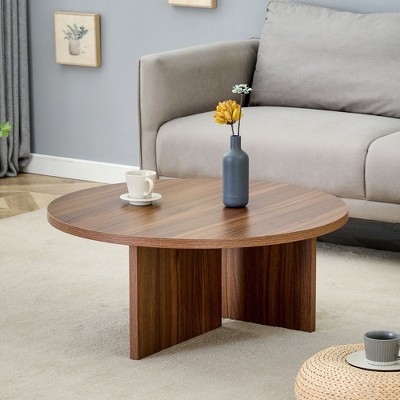 NicBex 31.4" Modern Minimalist Round Coffee Table,Nordic Accent Center Table for Living Room,Versatile End Table Sofa Side Table