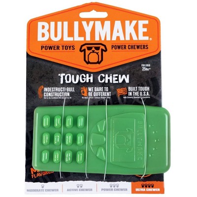 Bullymake Tough Chew Cell Phone Green Chicken Scent Dog Interactive Toy