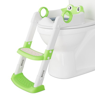 Potty Training Seat with Step Stool Ladder, Adjustable Height with Anti-Slip Pads for Toddlers