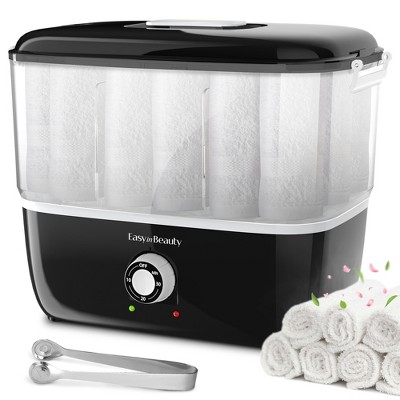 TASALON Hot Towel Steamer for Facials,  Portable Towel Machine Fits 16 Mini Towels - Black