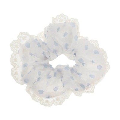 Unique Bargains Polka Dot Lace Scrunchie 1 Pc