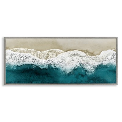 Stupell Industries Foamy Beach Coast Deep Ocean, 30" x 13"