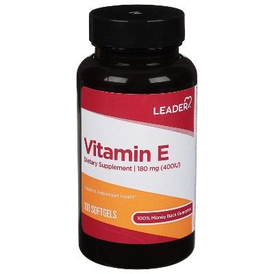 Leader 180 mg Vitamin E 100 Softgels