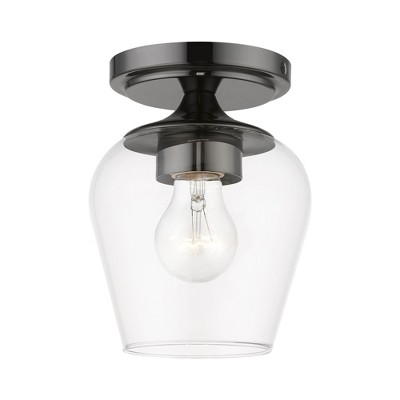 Livex Lighting Willow 1 - Light Flush Mount in  Black Chrome