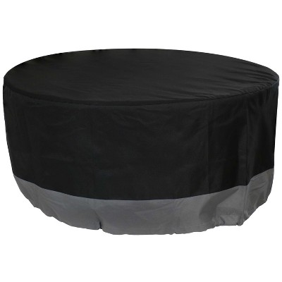 Sunnydaze Outdoor Heavy-Duty Weather-Resistant 300D Polyester Round Fire Pit Cover