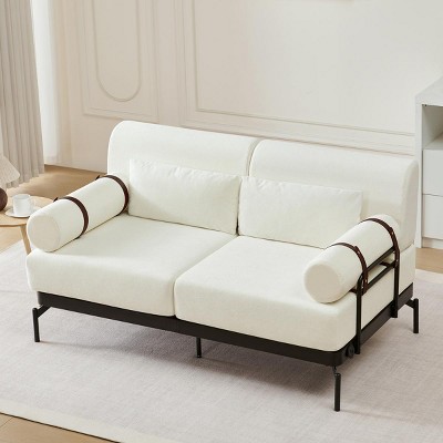 Loveseat Sofa Modern Upholstered USB Port Design for Living Room 59 Inch - 3irtyhousy
