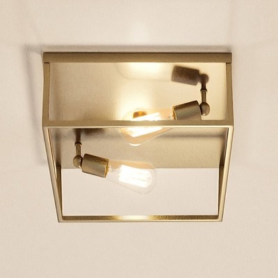 Urban Ambiance Luxury Modern Ceiling Light 4.5''H x 12''W,  Satin Gold Finish,  Singleton Collection, UHP4031