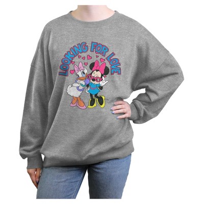 Junior's Mickey & Friends Looking for Love Duo Sweatshirt