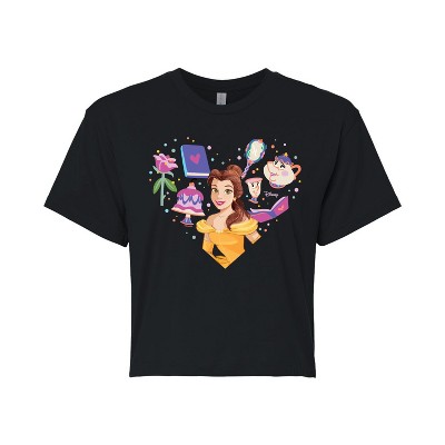 Women's - Disney Princess - Heart Belle Cropped Graphic T-Shirt