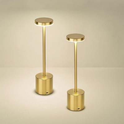 ZACHVO Minimalist Cordless LED Table Lamp 2 Pack Rechargeable Black Touch Control Dimmable