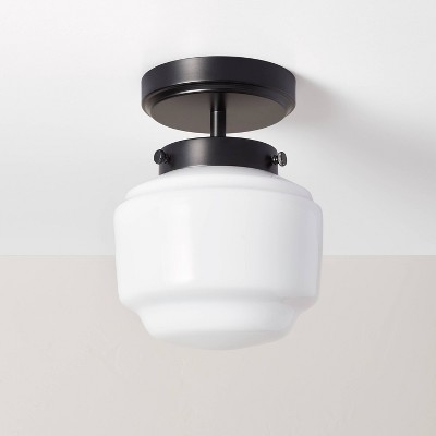 Milk Glass Semi-Flush Mount Ceiling Light - Hearth & Hand™ with Magnolia