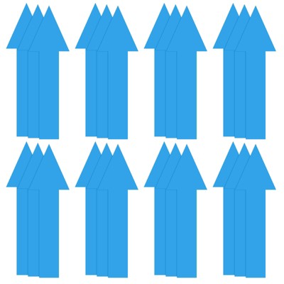 Unique Bargains PVC Self Adhesive Waterproof Arrow Sticker 24 Pcs
