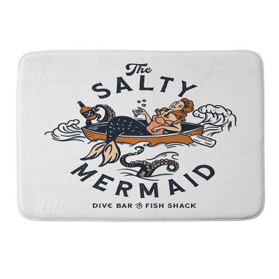 Deny Designs The Whiskey Ginger The Salty Mermaid Dive Bar Memory Foam Bath Rug: Machine Washable, Woven Polyester Mat