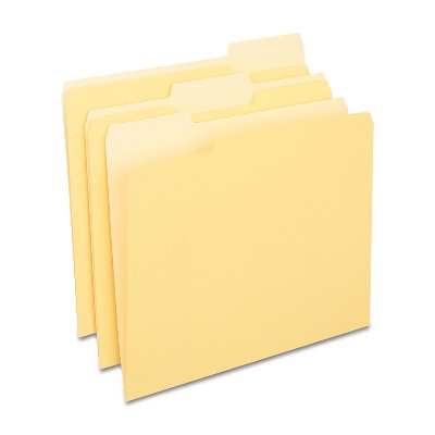 MyOfficeInnovations File Folders 3-Tab Letter Size Yellow 24/Pack (659800)