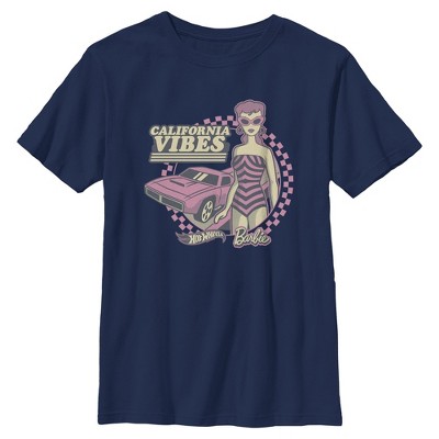 Boys Mattel Hot Wheels and Barbie California Vibes T Shirt