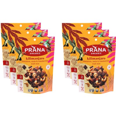 Prana Organic Kilimanjaro Chocolate, Nuts & Cranberries Trail Mix - 8 oz - Case of 6