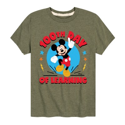 Boys' - Disney - 100th Day of Learning Mickey Mouse Short Sleeve Graphic T-Shirt