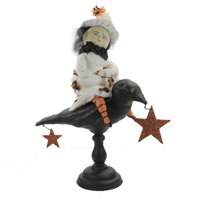 Dee Harvey 14.75 In Kallie's Crow Halloween Figurine , Lightweight Halloween Decor Halloween Witch (1PC)