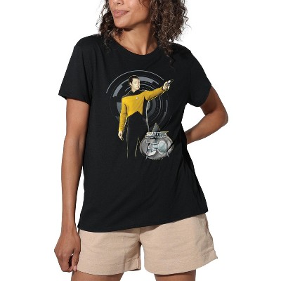 Women's Star Trek: The Next Generation 30Th Anniversary Data 30 Loose T-Shirt Black