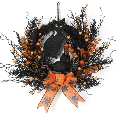 18 Inch Halloween Wreath, Halloween Artificial Garland
