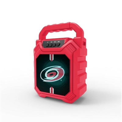 NHL Carolina Hurricanes Large LED Bluetooth Speaker: Portable with AM/FM Radio, USB Connection
