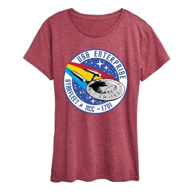 Women's - Star Trek - Enterprise Mission Patch Short Sleeve Graphic T-Shirt