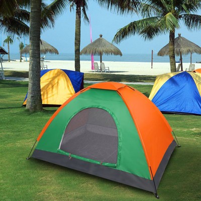 Karl Home | 2-Person Green and Orange Camping Tent