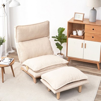 NicBex Modern Dual Purpose Sofa Chair, Ergonomic Adjustable Foldable Lounge Lazy Bean Bag Chair for Balcony, Bedroom, Living Room