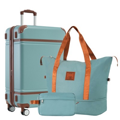 3pcs Hardshell Luggage Sets, 20/24/28 IN Suitcase with 2 Bags, TSA Lock, Spinner Wheels -ModernLuxe
