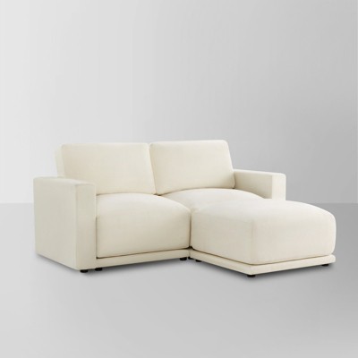 Spruce & Spring Oversized Modular Sectional Sofa Cloud Couch for living room, 2 Pieces+ 1 Ottoman