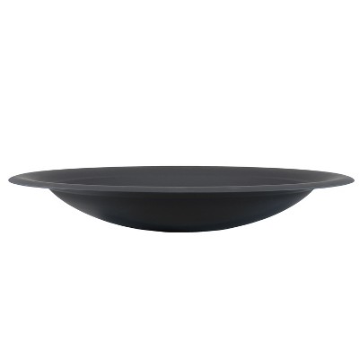 Sunnydaze Outdoor Camping or Backyard Replacement Round Steel with Heat-Resistant Paint Finish Fire Pit Bowl - Black