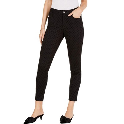 maison Jules Womens Flocked Casual Trouser Pants