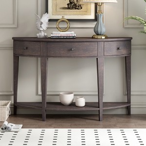 Modern Curved Console Table Sofa Table with 3 Drawers and 1 Shelf-ModernLuxe - 1 of 4